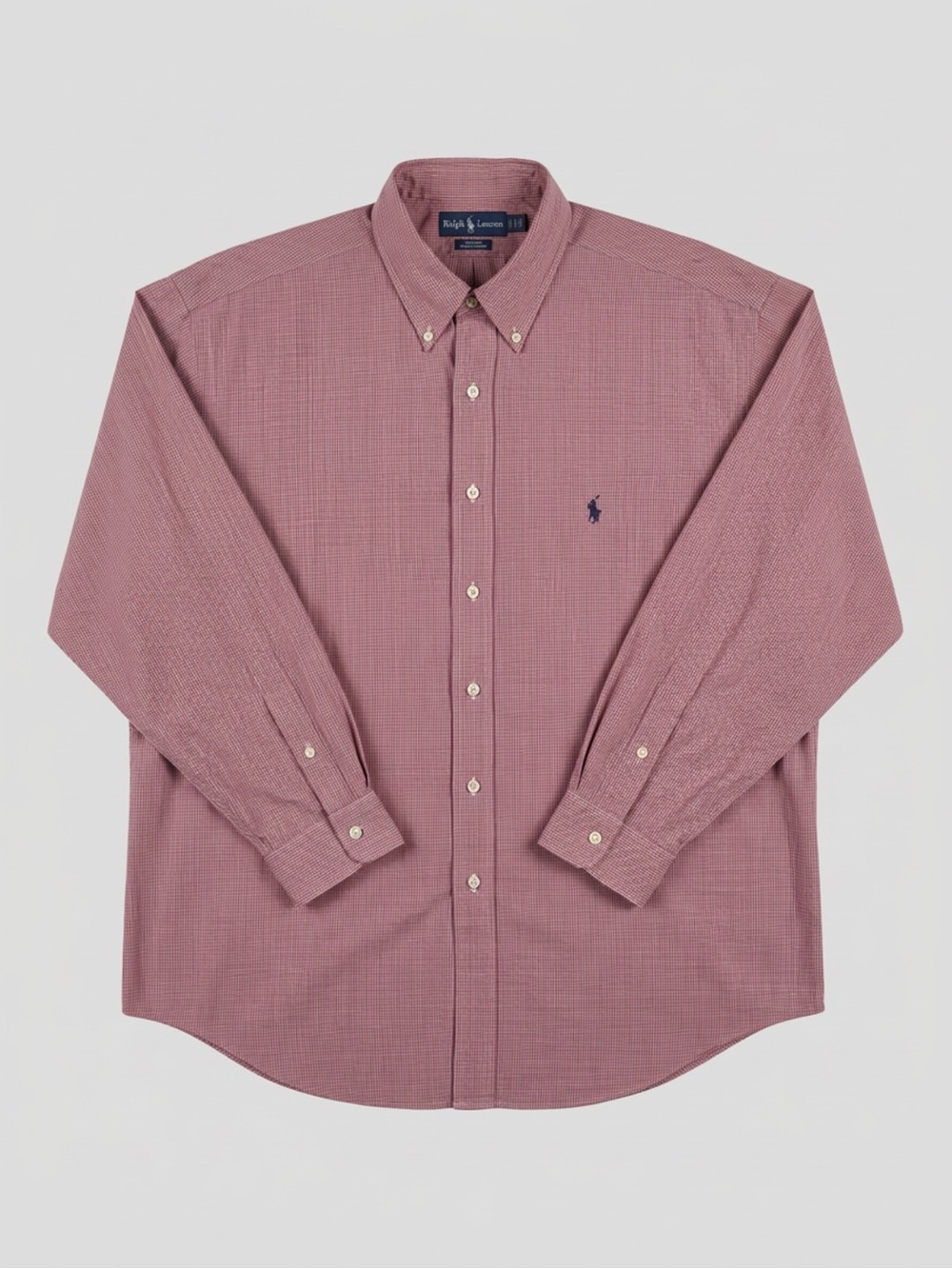 Vintage 90s Polo Ralph Lauren Men's Button-Down Shirt Red & White Stripes